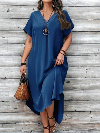 Ženska haljina bez rukava s V izrezom, poliester-elastan smjesa (90–95% poliester, <30% elastana), tehnika kolage/splicing