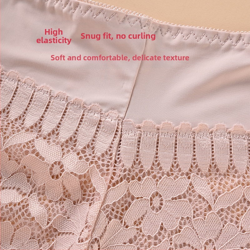Дамски бельо за пълни размери, висока талия, Ice Silk дантела, 90–95% найлон, памучна подплата 100%, проветримо, повдига задника, модел: еднотонен или цветя