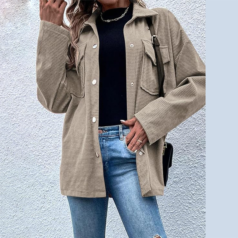 Γυναικείο μακρύ φουάφελ-πουκάμισο με τετράγωνο γιακά, μακριά μανίκια, πολυεστέρας, 3D μοτίβο