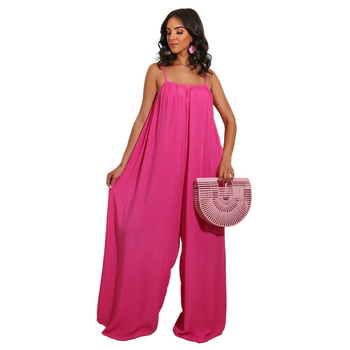 Женски гащеризон - свободен силует, висок талия, патчворк дизайн, PVC и полиестер 95%+, Лято 2023