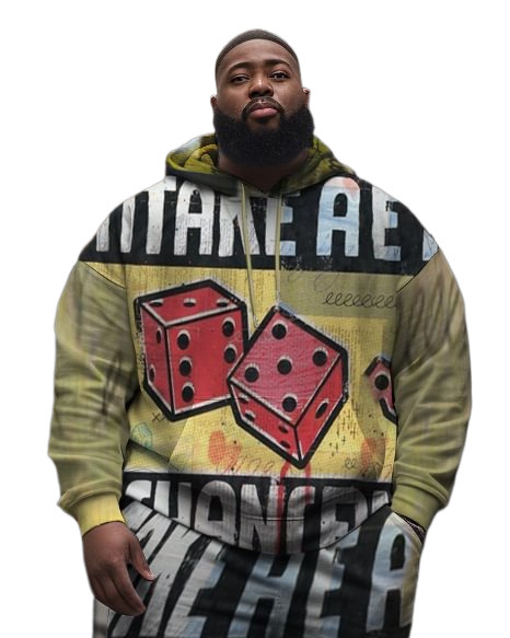 Φούτερ με κουκούλα, με εκτύπωση καρό, 3D τσέπη, Πολυεστέρας 81-90%, Χαλαρή εφαρμογή