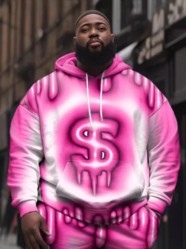 Φούτερ με κουκούλα, με εκτύπωση καρό, 3D τσέπη, Πολυεστέρας 81-90%, Χαλαρή εφαρμογή