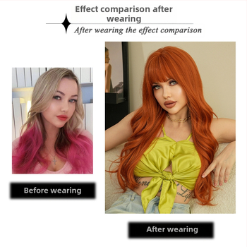 Sieviešu parūka ar taisiem bārkām un viļņotiem matiem; karstumizturīgas sintētiskās šķiedras; var krāsot.