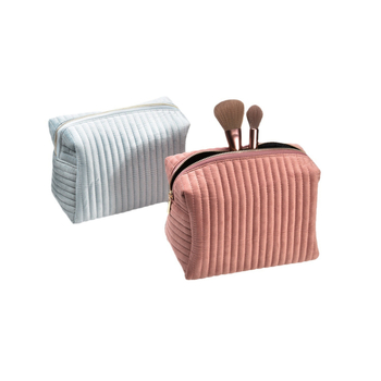 Portatīva flaneles bižutērijas un kosmētikas soma, svītrainais raksts, Oxford oderē, pilsētas vienkāršs stils, sievietēm