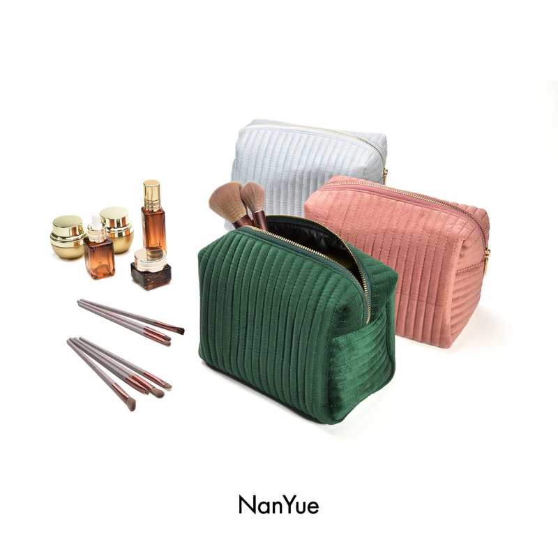 Portatīva flaneles bižutērijas un kosmētikas soma, svītrainais raksts, Oxford oderē, pilsētas vienkāršs stils, sievietēm