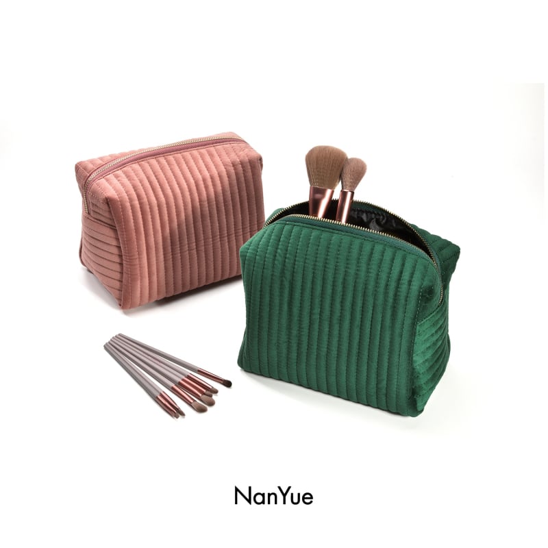 Portatīva flaneles bižutērijas un kosmētikas soma, svītrainais raksts, Oxford oderē, pilsētas vienkāršs stils, sievietēm