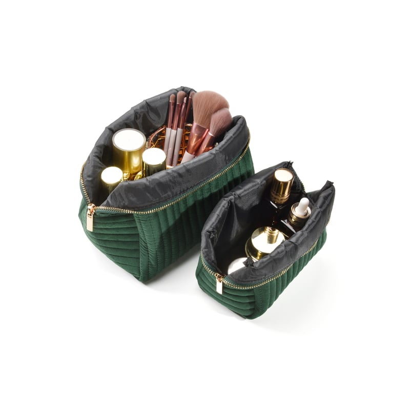 Portatīva flaneles bižutērijas un kosmētikas soma, svītrainais raksts, Oxford oderē, pilsētas vienkāršs stils, sievietēm