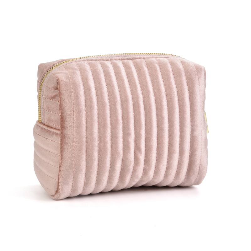 Portatīva flaneles bižutērijas un kosmētikas soma, svītrainais raksts, Oxford oderē, pilsētas vienkāršs stils, sievietēm