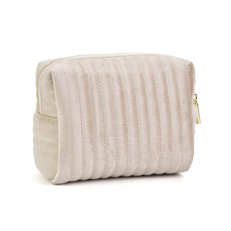 Portatīva flaneles bižutērijas un kosmētikas soma, svītrainais raksts, Oxford oderē, pilsētas vienkāršs stils, sievietēm