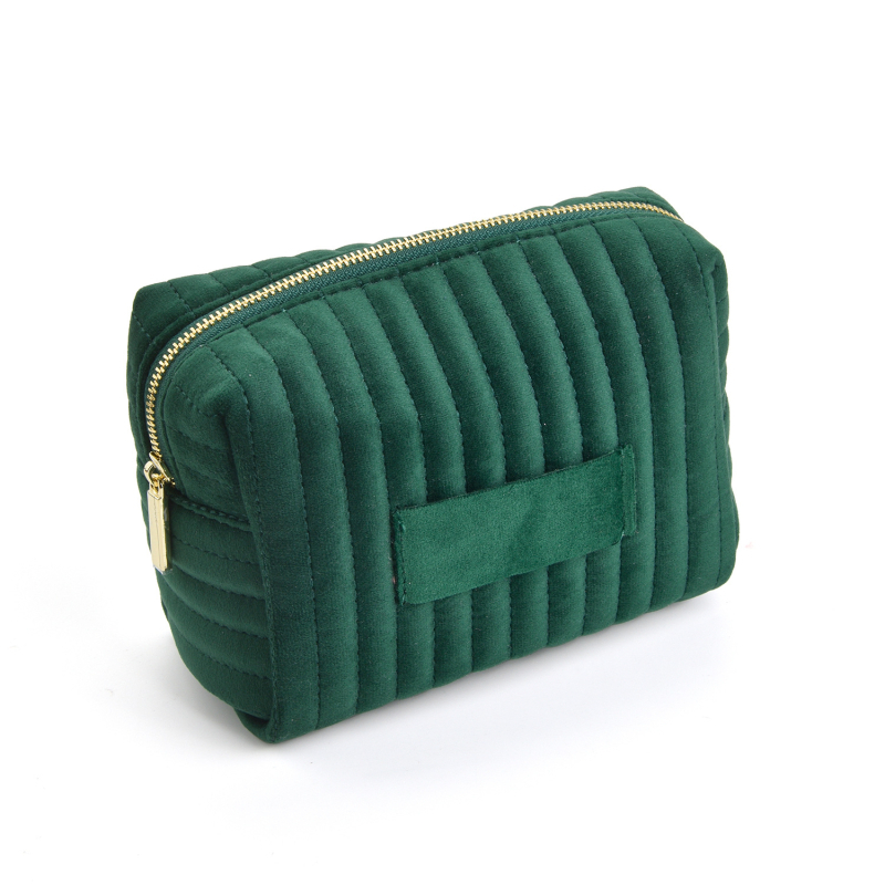 Portatīva flaneles bižutērijas un kosmētikas soma, svītrainais raksts, Oxford oderē, pilsētas vienkāršs stils, sievietēm