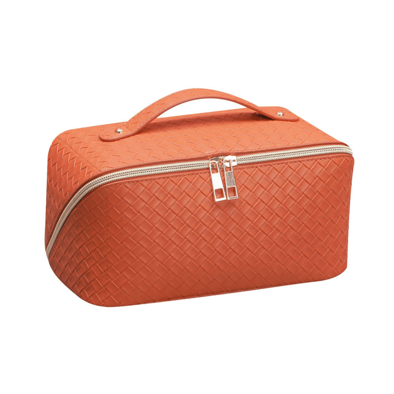 Kosmētikas soma no PU ādas, vienkrāsains raksts, pilsētas minimalist stils, poliesteru oderes