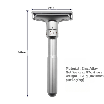 KEFEN χειροκίνητο ξυριστικό με ρυθμιζόμενη κοπή και διπλής όψεως λεπίδα, συσκευασία 100 τεμάχια