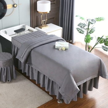 Спална покривка четири части от бамбукови влакна, реактивно печатане и боядисване, друг процес на тъкане