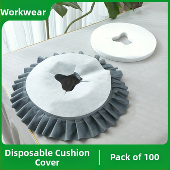 Μίας χρήσης κυκλική πετσέτα προσώπου από μη υφαντό ύφασμα για σαλόνι ομορφιάς, παχιά, αδιάβροχη και ανθεκτική στο λάδι, μαξιλαράκι τραπεζιού μασάζ