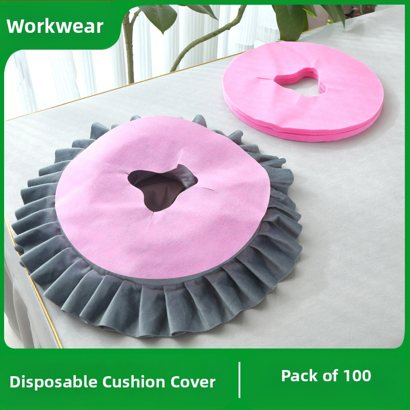 Еднократна кръгла лицева кърпа от нетъкан текстил за козметичен салон, удебелена, водоустойчива и устойчива на масло подложка за масажна маса