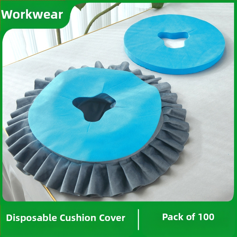 Еднократна кръгла лицева кърпа от нетъкан текстил за козметичен салон, удебелена, водоустойчива и устойчива на масло подложка за масажна маса