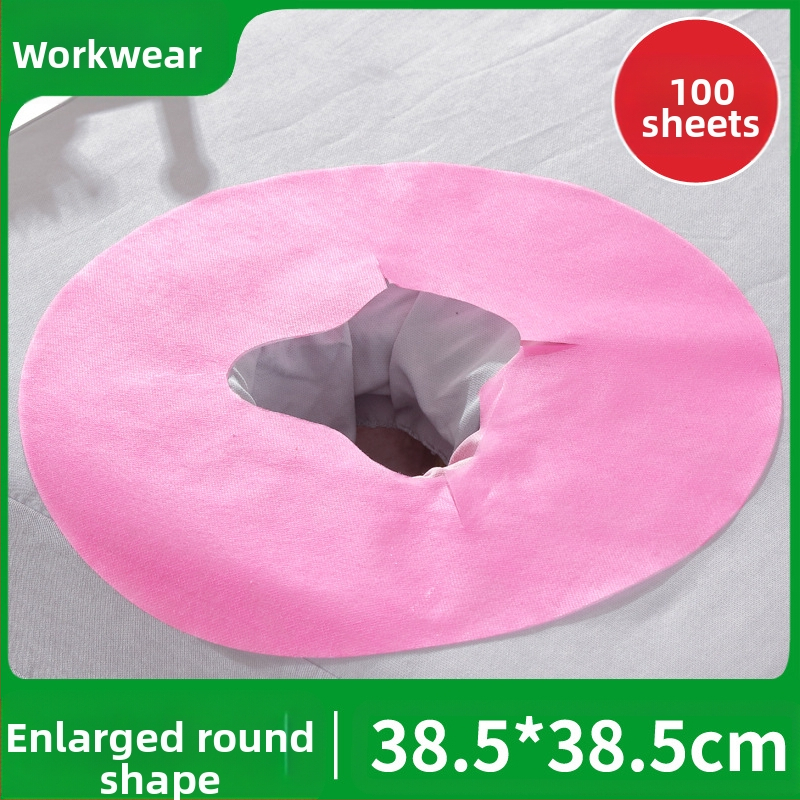 Μίας χρήσης κυκλική πετσέτα προσώπου από μη υφαντό ύφασμα για σαλόνι ομορφιάς, παχιά, αδιάβροχη και ανθεκτική στο λάδι, μαξιλαράκι τραπεζιού μασάζ