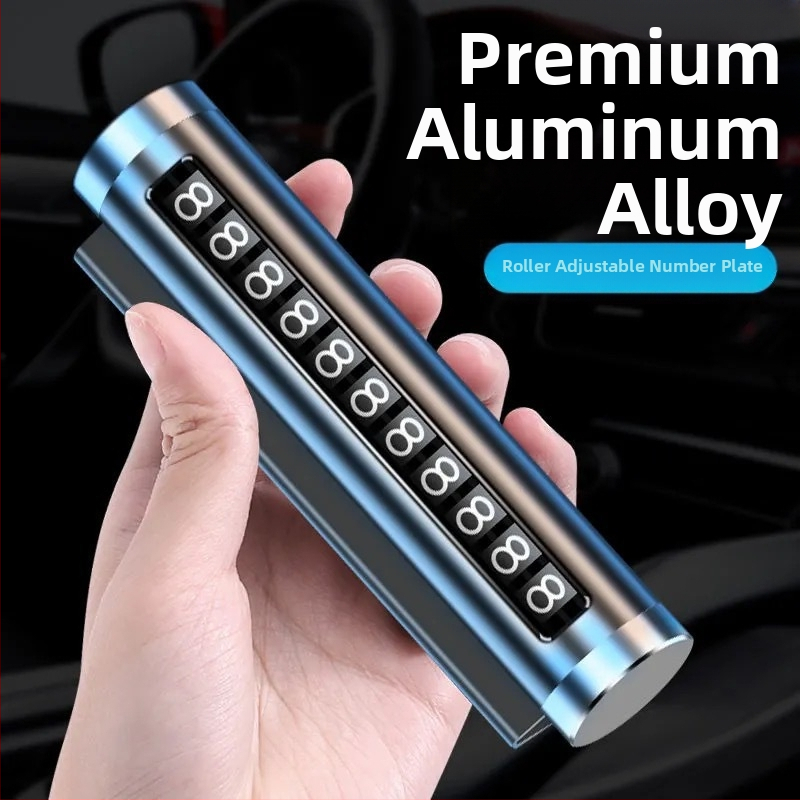 Временна паркинг номерна табела със скрита метална ролкова конструкция, модел T2, метална изработка, отпечатано лого, персонализация.