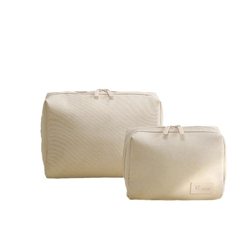 Τσαντάκι μακιγιάζ από Regenerated Shandong Silk, κυβοειδές σχήμα, πολυλειτουργικό, κατάλληλο για ταξίδια και αποθήκευση μακιγιάζ, μοντέρνο μινιμαλιστικό στυλ