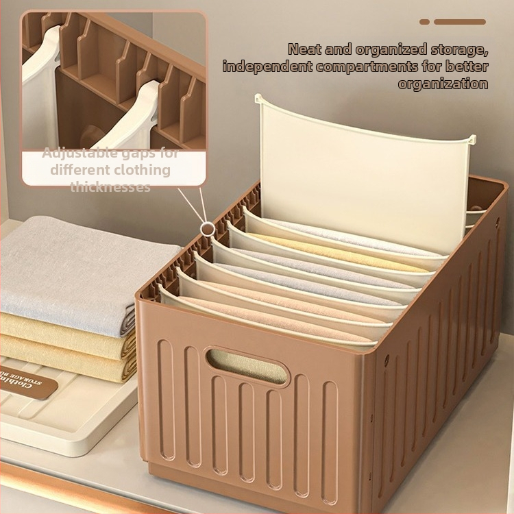 Hongwei гардеробна кутия за панталони и бельо, сгъваема, с разделители и слоести отделения, 120 л, правоъгълна форма, за спалня