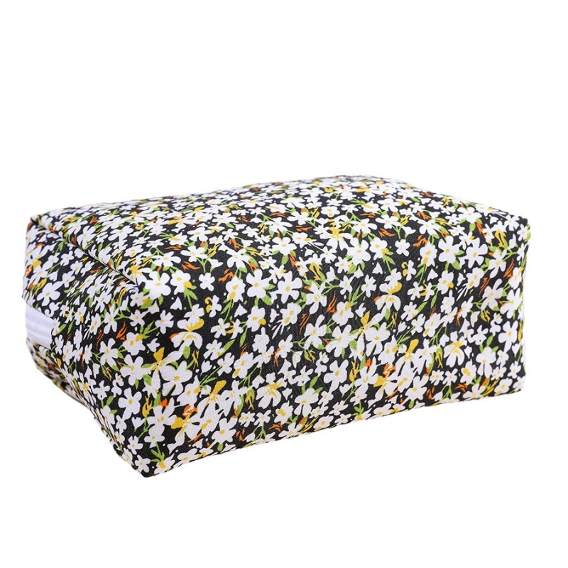 Ziedu astoņstūrveidīga kosmētikas soma, pārnēsājama daudzfunkcionāla ceļojumu soma, poliesters