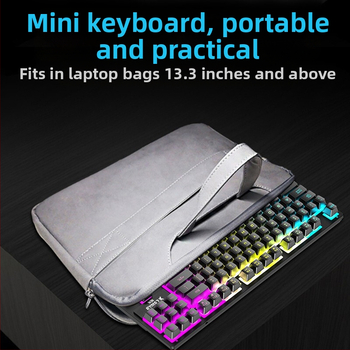 Forerunner GX30Z клавиатура с механично усещане, проводна, 87 клавиша, RGB подсветка, ABS корпус, кабел 1,5 м