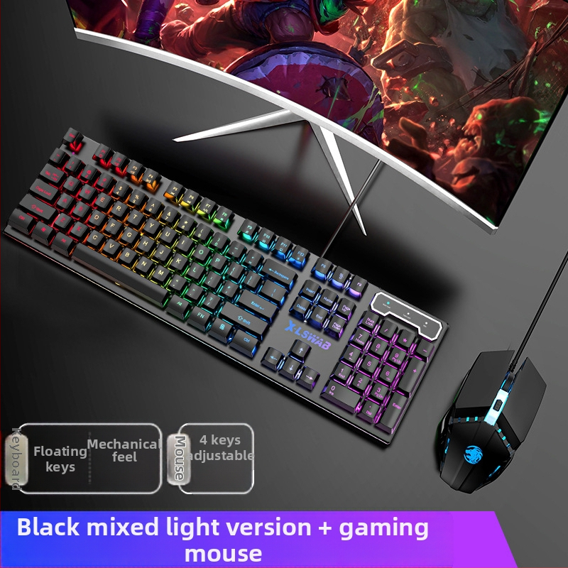 Forerunner GX30Z клавиатура с механично усещане, проводна, 87 клавиша, RGB подсветка, ABS корпус, кабел 1,5 м