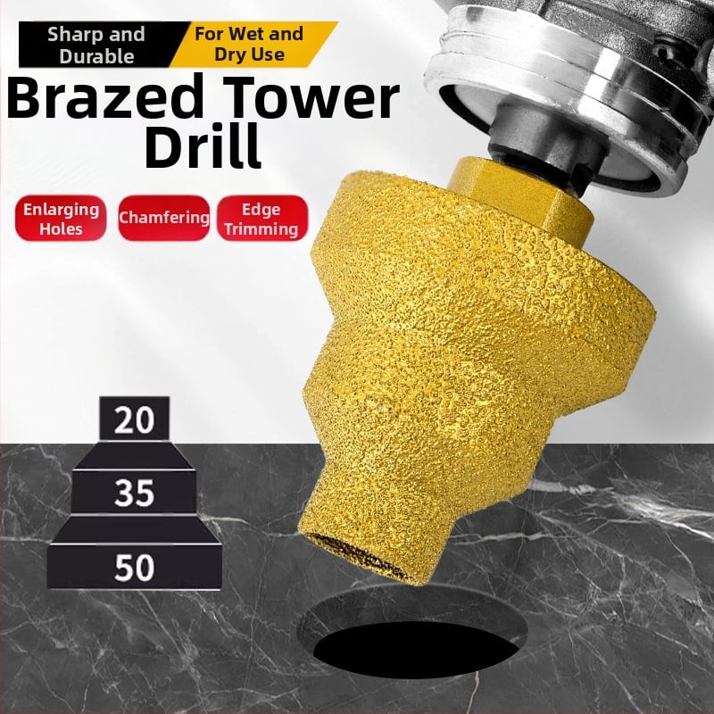 Melton DCK07 Brazing многослоен конусовиден разширител за диамантени плочки и мрамор, обработка на камък