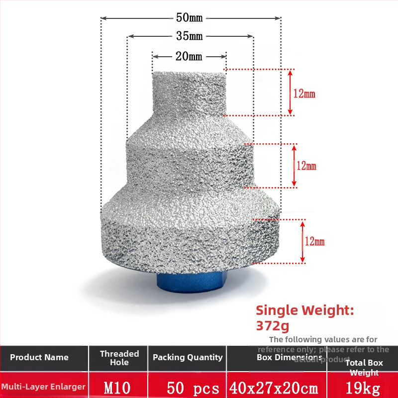 Melton DCK07 Brazing многослоен конусовиден разширител за диамантени плочки и мрамор, обработка на камък