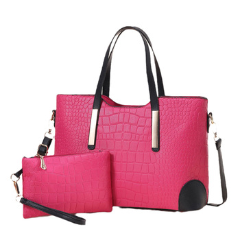 PU дамска Tote чанта с цип, хоризонтална квадратна форма, вътрешни джобове и междинен слой