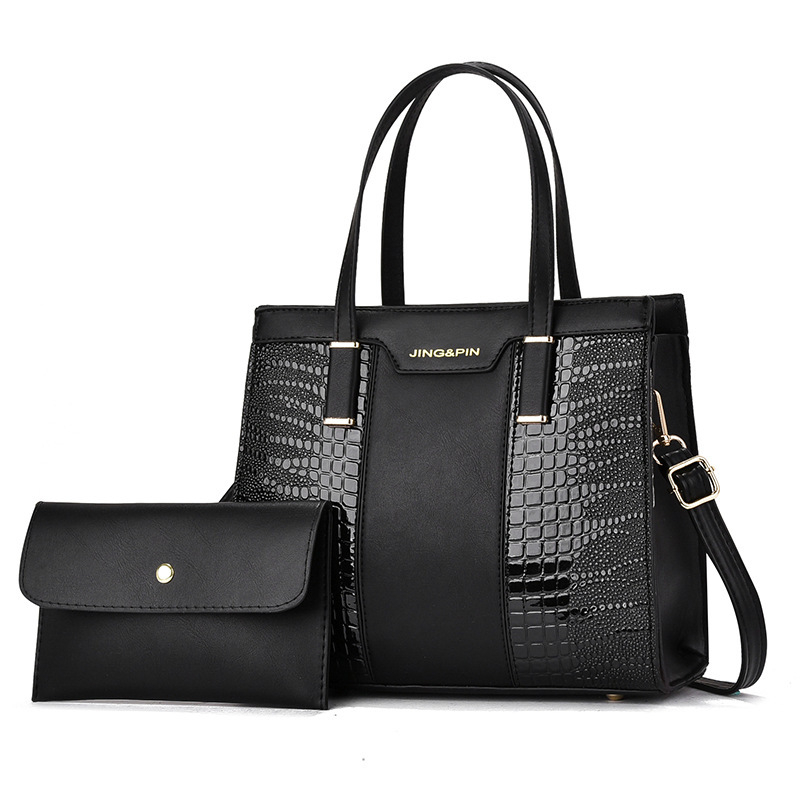 Geantă bucket din PU, cu fermoar, căptușeală poliester, stil urban simplu