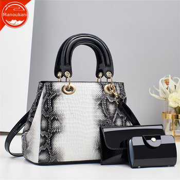 Γυναικεία τσάντα ώμου από PU με υφή φιδιού, bucket σχήμα, κλείσιμο με φερμουάρ, εσωτερική θήκη με φερμουάρ και θήκη για ID, με μία ιμάντα, για καθημερινή χρήση