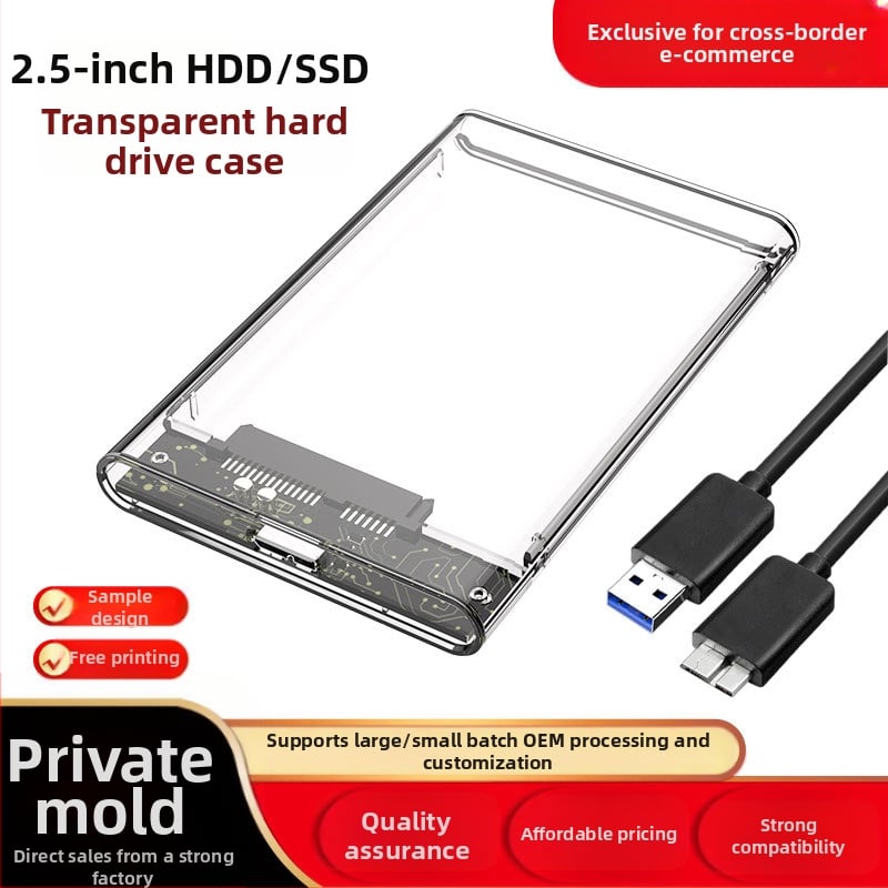 Εξωτερικό περίβλημα SATA σκληρού δίσκου USB 2.0/3.0/3.1 προς SATA, υλικό PC, χωρητικότητα 2–4 TB, έως 480 MB/s
