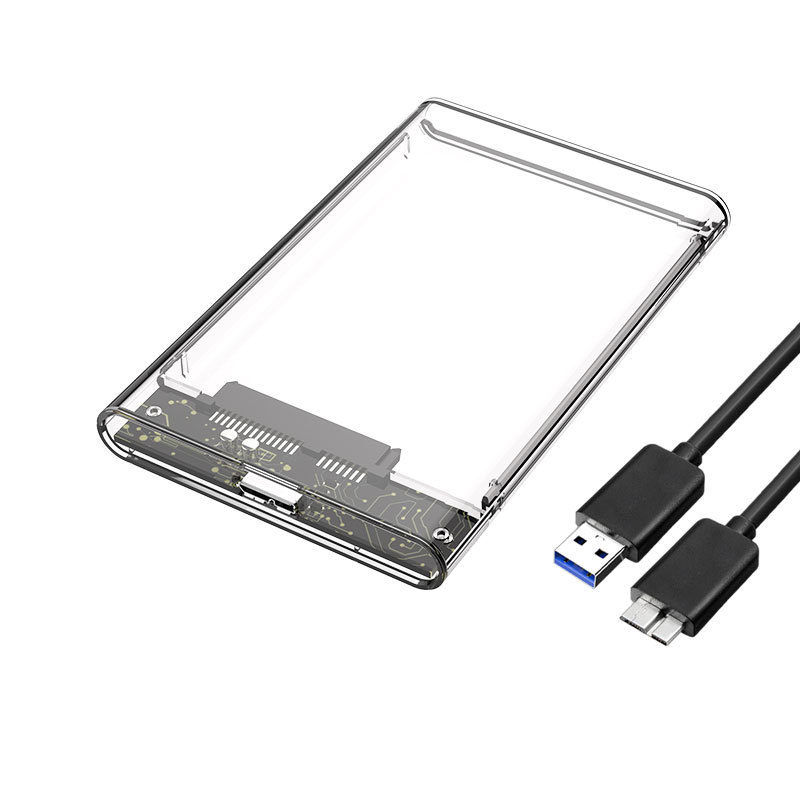 Ārējais cietā diska korpuss SATA, USB 2.0/3.0/3.1 uz SATA, PC materiāls, atbalsta 2–4 TB, līdz 480 MB/s