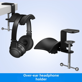Десктоп поставка за слушалки със стойка за дисплей и универсален държач за съхранение