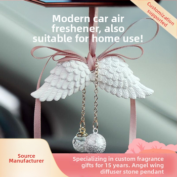 Automobiļu aromaterapijas kulons – eņģeļu spārni, ģipsis, aromatizēšana un smaržu noņemšana, gaišs luksusa stils
