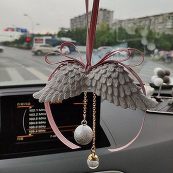 Automobiļu aromaterapijas kulons – eņģeļu spārni, ģipsis, aromatizēšana un smaržu noņemšana, gaišs luksusa stils