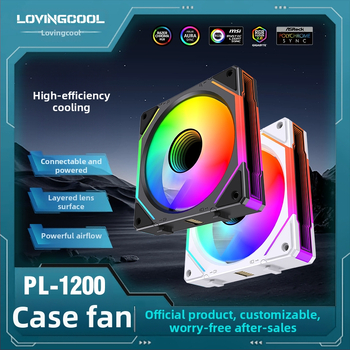 Ανεμιστήρας κιβωτίου με ARGB φωτισμό, αθόρυβη λειτουργία, υδραυλικά ρουλεμάν (600–1800 RPM, θόρυβος 23 dB, ABS υλικό)