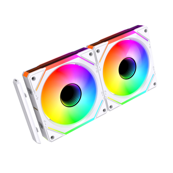 Ανεμιστήρας κιβωτίου με ARGB φωτισμό, αθόρυβη λειτουργία, υδραυλικά ρουλεμάν (600–1800 RPM, θόρυβος 23 dB, ABS υλικό)