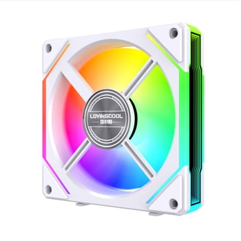 Ανεμιστήρας κιβωτίου με ARGB φωτισμό, αθόρυβη λειτουργία, υδραυλικά ρουλεμάν (600–1800 RPM, θόρυβος 23 dB, ABS υλικό)