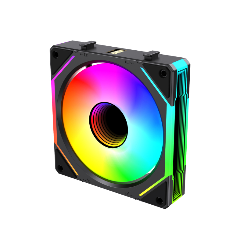 Ανεμιστήρας κιβωτίου με ARGB φωτισμό, αθόρυβη λειτουργία, υδραυλικά ρουλεμάν (600–1800 RPM, θόρυβος 23 dB, ABS υλικό)