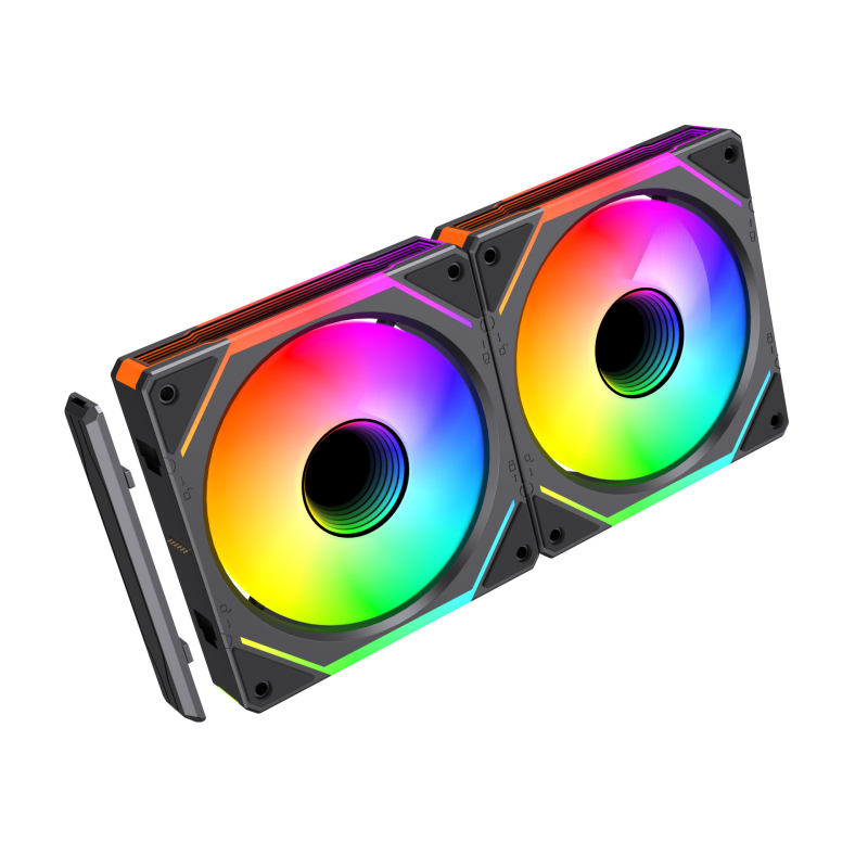 Ανεμιστήρας κιβωτίου με ARGB φωτισμό, αθόρυβη λειτουργία, υδραυλικά ρουλεμάν (600–1800 RPM, θόρυβος 23 dB, ABS υλικό)