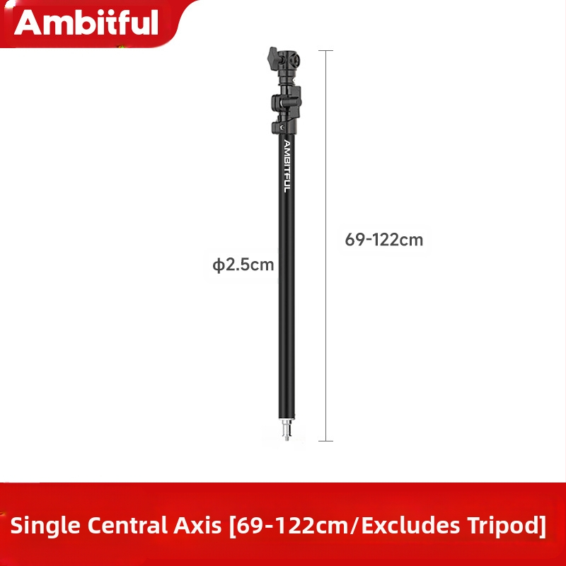 Статив за осветление за фотография с алуминиев сплав, тежък с ролкова система, сгъваем двусекционен, височина 81 см, товароподемност 80 кг