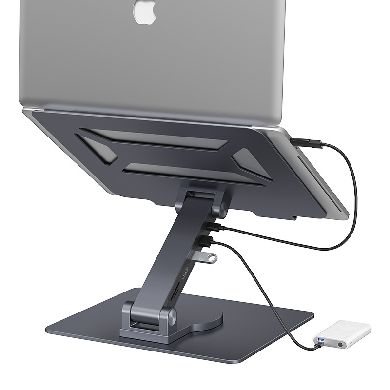 Стойка за лаптоп с хъб и PD зареждане 100W, ротационна, гигабитен порт, модели E13SU, E17SU, E17SU PRO