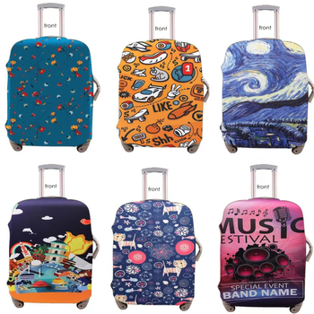 Προστατευτικό κάλυμμα αποσκευών, unisex, με Velcro κλείσιμο, πολυεστέρας, τροχοί καθολικοί, σχέδιο anime — Manshangou (Πολυεστέρας; Velcro κλείσιμο; Τροχοί καθολικοί; Σχέδιο anime)