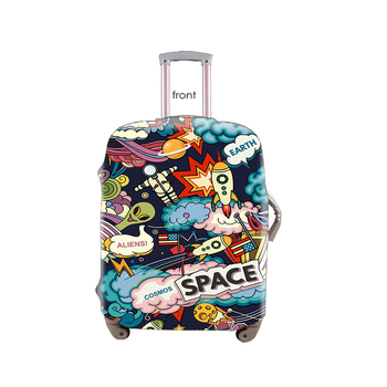 Προστατευτικό κάλυμμα αποσκευών, unisex, με Velcro κλείσιμο, πολυεστέρας, τροχοί καθολικοί, σχέδιο anime — Manshangou (Πολυεστέρας; Velcro κλείσιμο; Τροχοί καθολικοί; Σχέδιο anime)