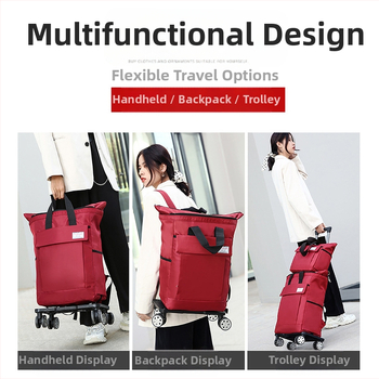 Esteden 013 Oxford auduma ceļojumu soma ar izplešanās dizainu, tilpums 20-35 L, slēdzams rāvējslēdzējs un teleskopiska rokture