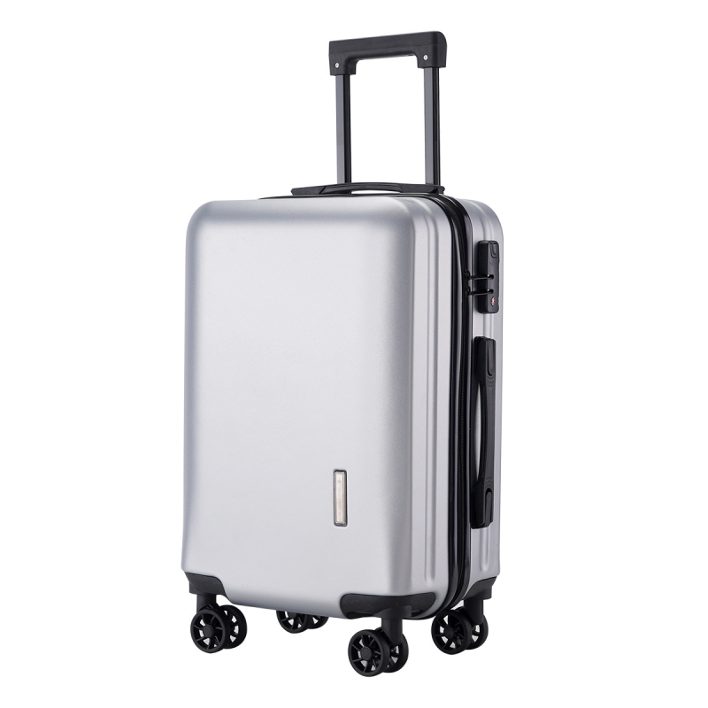 Studentu ceļojumu koferis ar kluso universālo riteņu pāri, rāvējslēdzēja atvēršana, PC korpuss, ultralēts, neilona iekšdaļa
