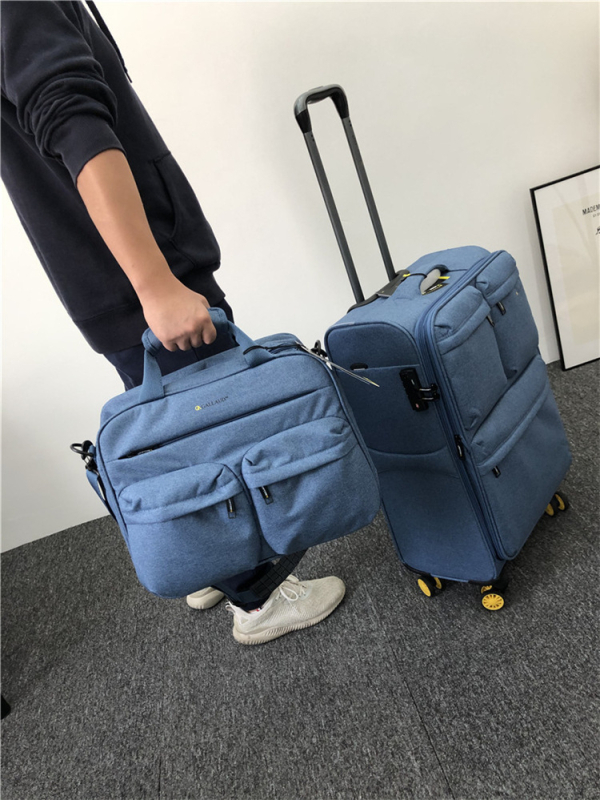 Βαλίτσα χειραποσκευών από Oxford ύφασμα, 2,8 kg, κλείσιμο με φερμουάρ, TSA συνδυαστική κλειδαριά, τροχοί γενικής χρήσης — αδιάβροχη, υπερ-ελαφριά, αντιβακτηριακή, επεκτάσιμη, κατάλληλη για επιβίβαση