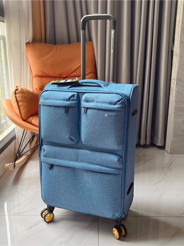 Oxford auduma rokas bagāžas koferis, 2.8 kg, rāvējslēdzējs, TSA kombinētā slēdzene, universālie riteņi — ūdensizturīgs, ultra viegls, antibakteriāls, paplašināms, piemērots kā rokas bagāža